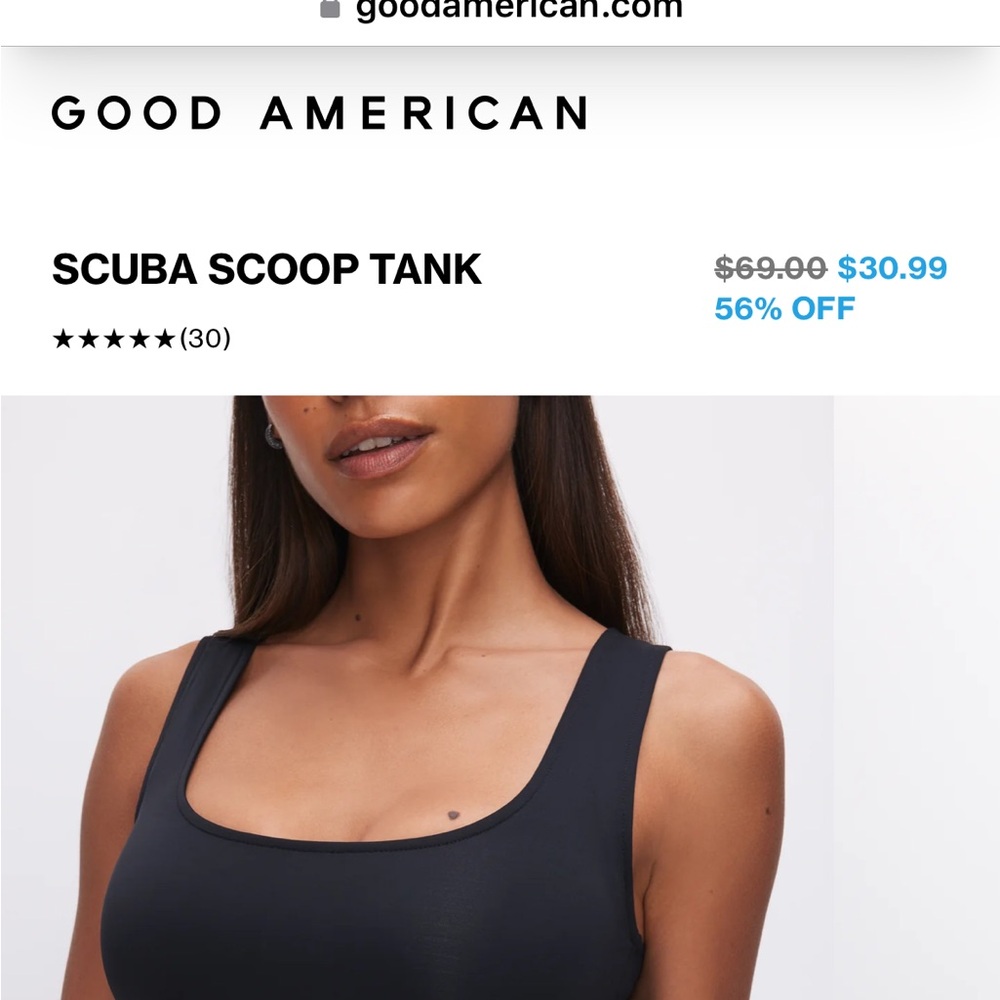 Good American scuba scoop tank top
